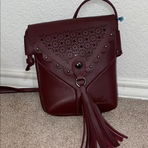 Crossbody burgandy Philippine Michaela Purse